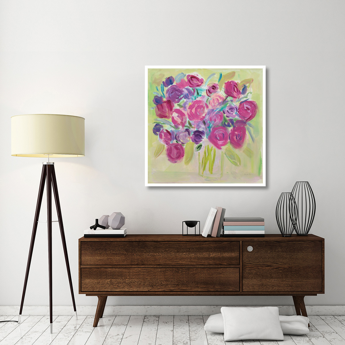 Pink Roses -Paper Art-42&quotx42"