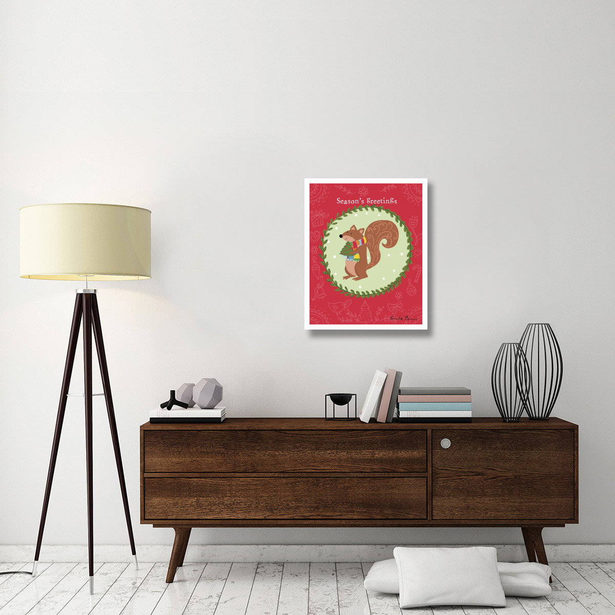 Woodland Friends III -Paper Art-24&quotx30"
