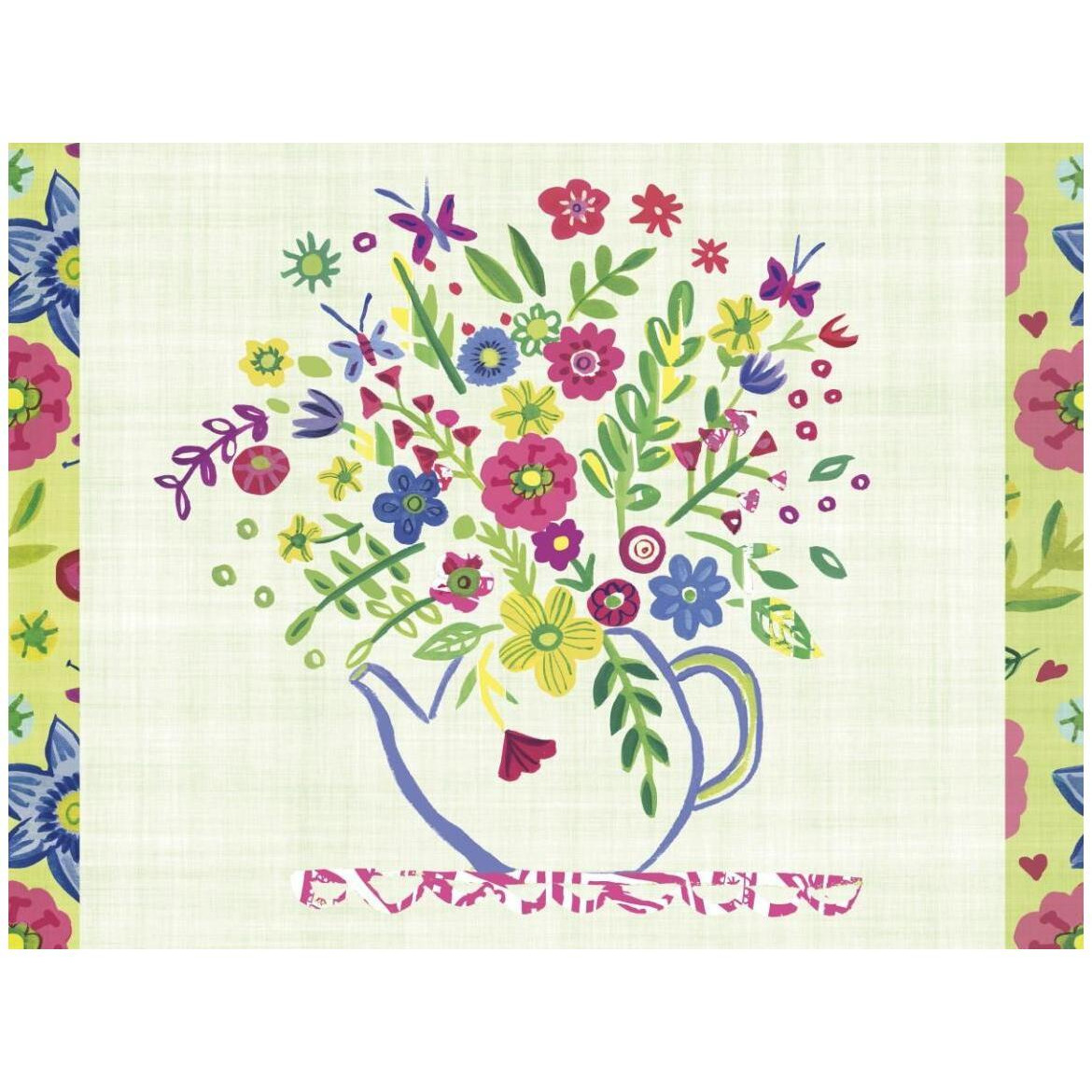 Pastel Summer Florals I -Paper Art-50&quotx38"