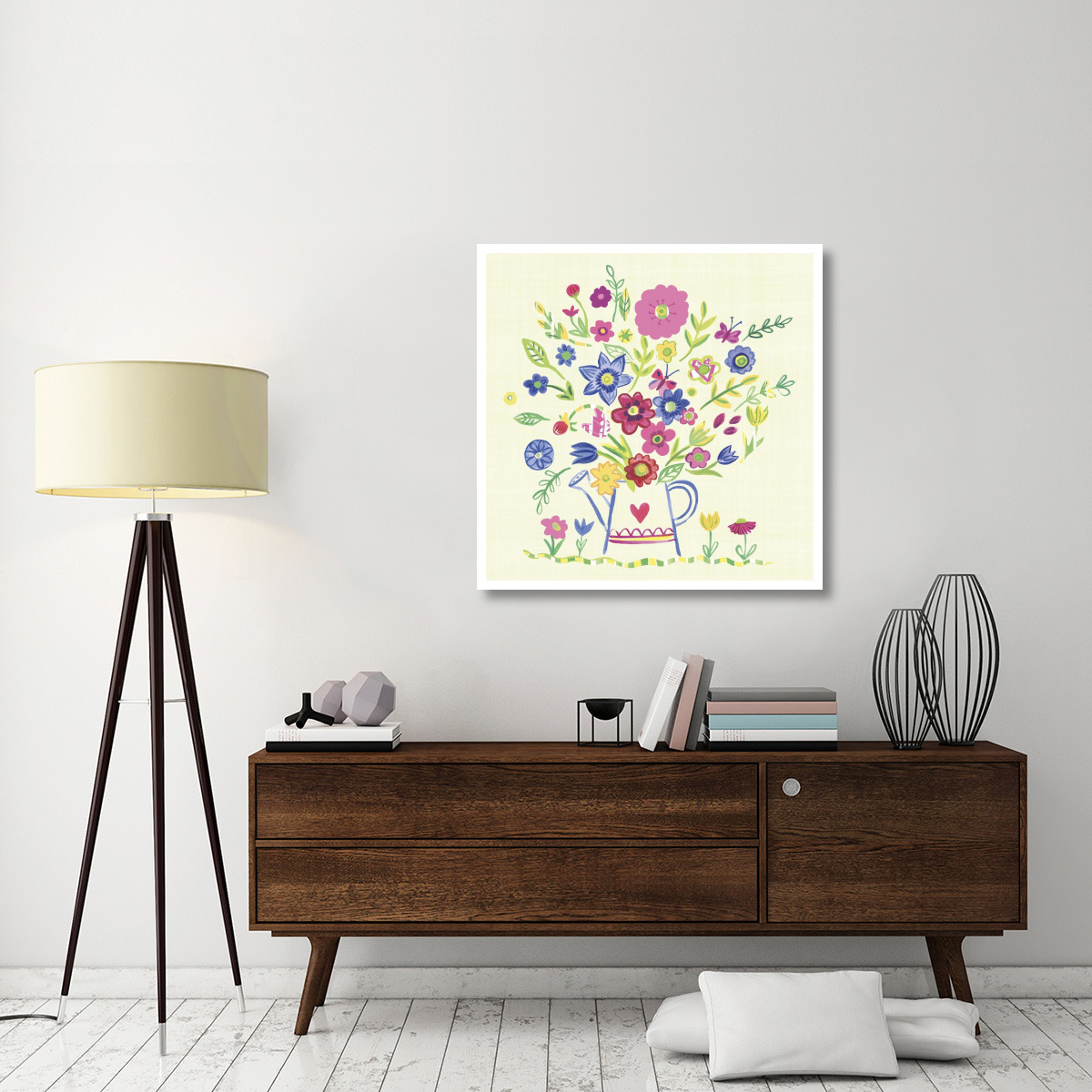 Pastel Summer Florals III -Paper Art-38&quotx38"