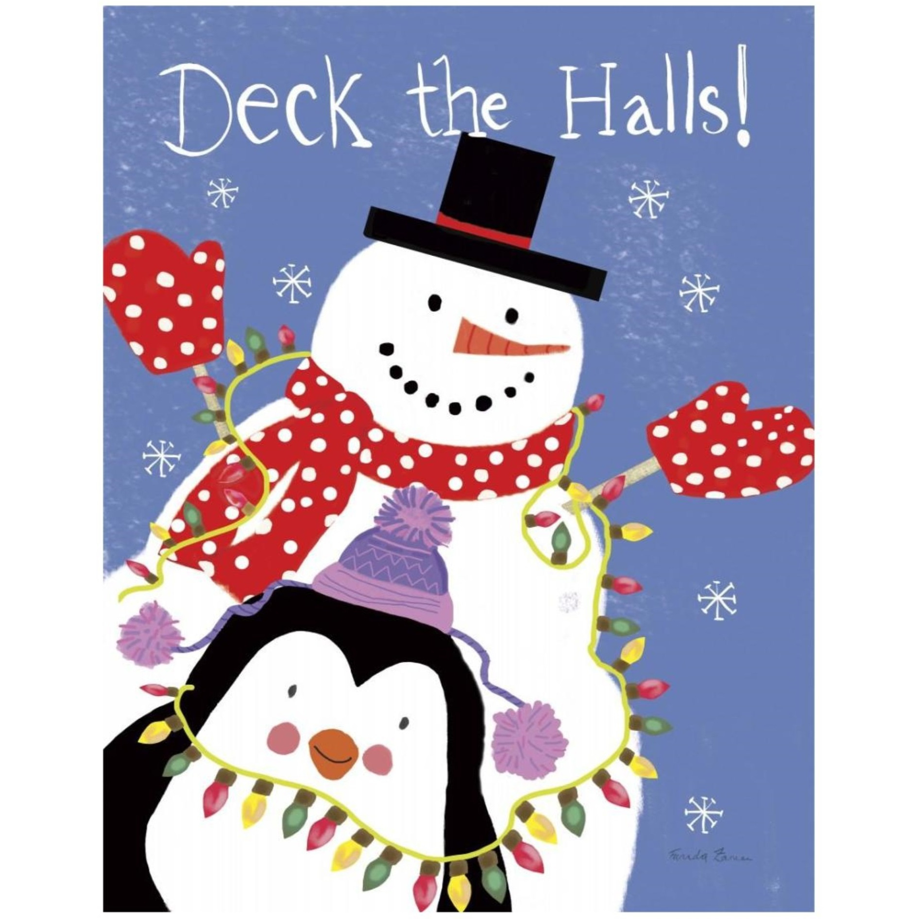 Snowman and Penguin Friends III -Paper Art-24&quotx30"