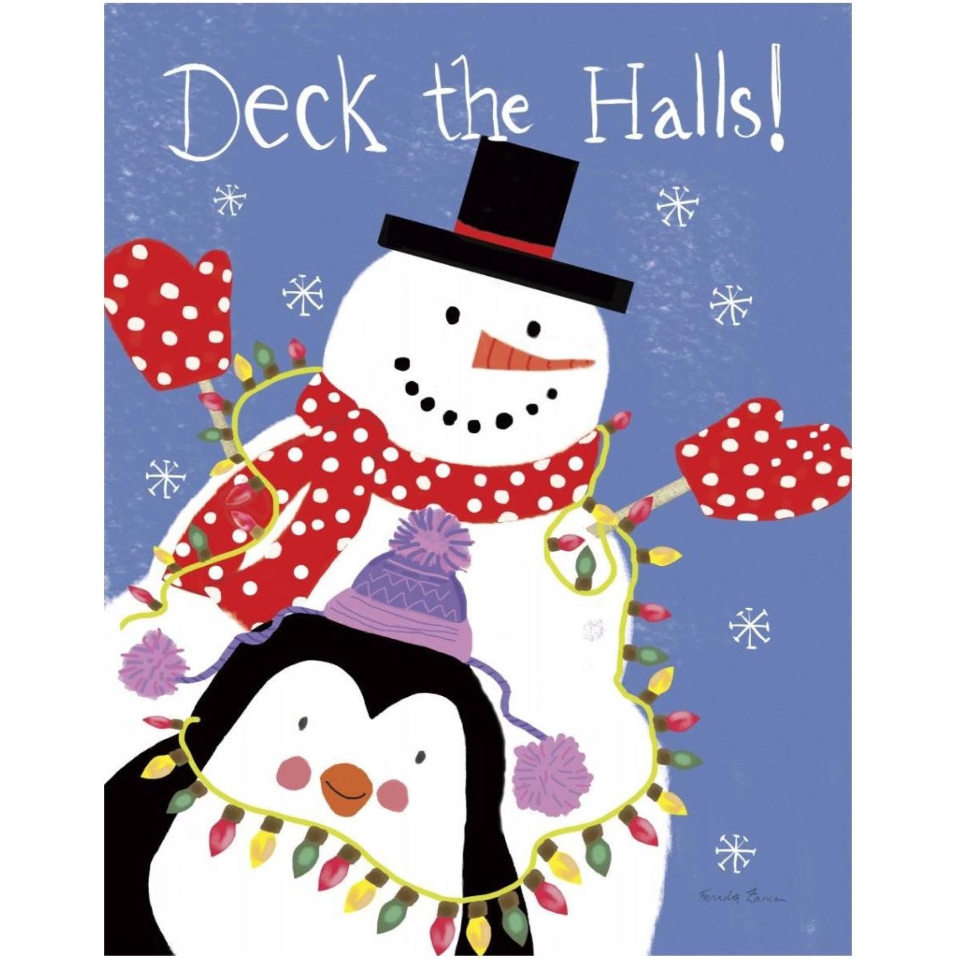 Snowman and Penguin Friends III -Paper Art-30&quotx37"