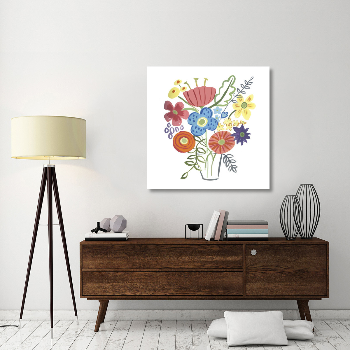Floral Medley I -Paper Art-42&quotx42"