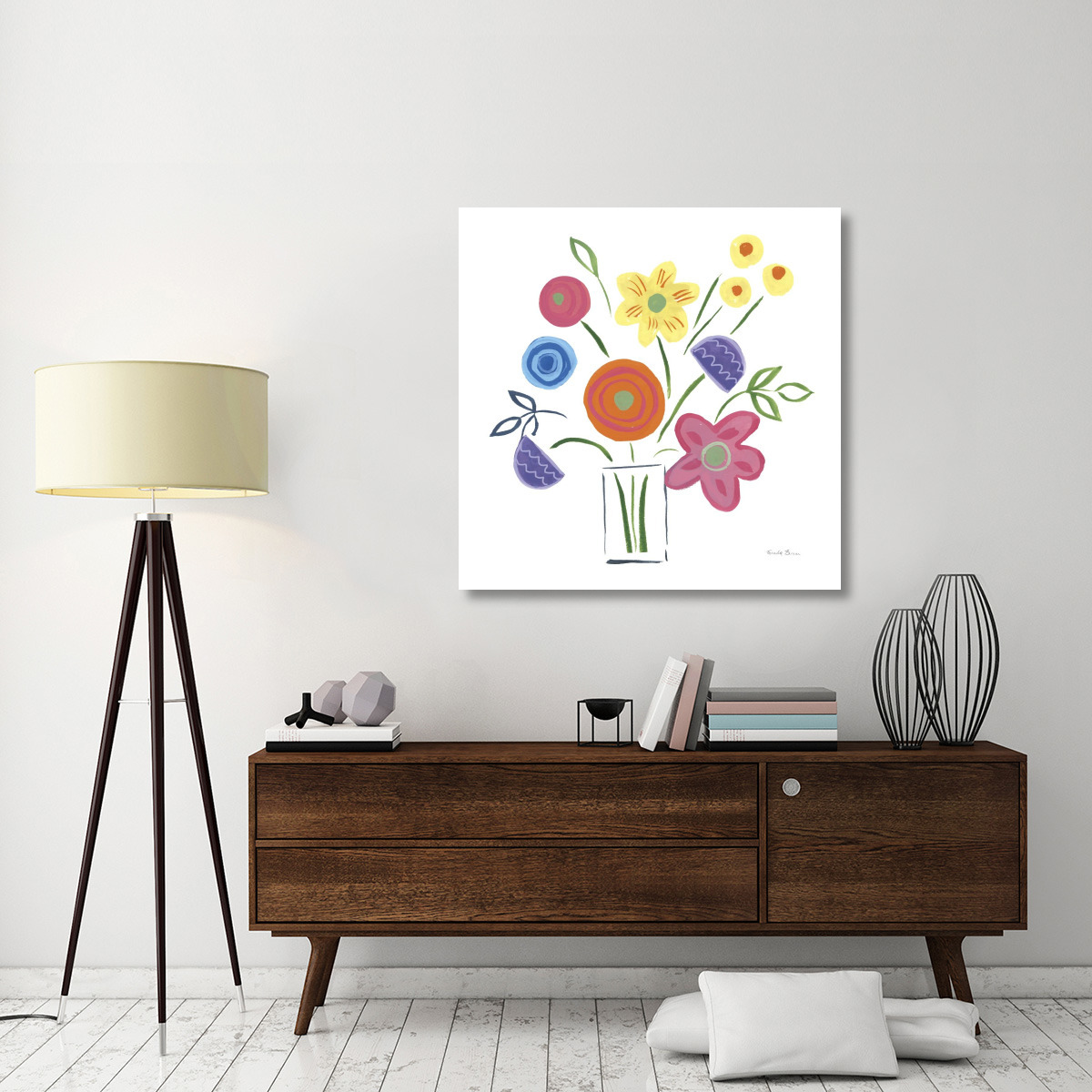 Floral Medley II -Paper Art-42&quotx42"