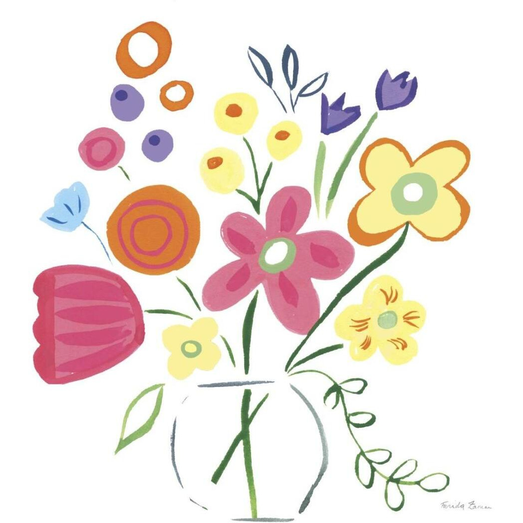 Floral Medley III -Paper Art-26&quotx26"