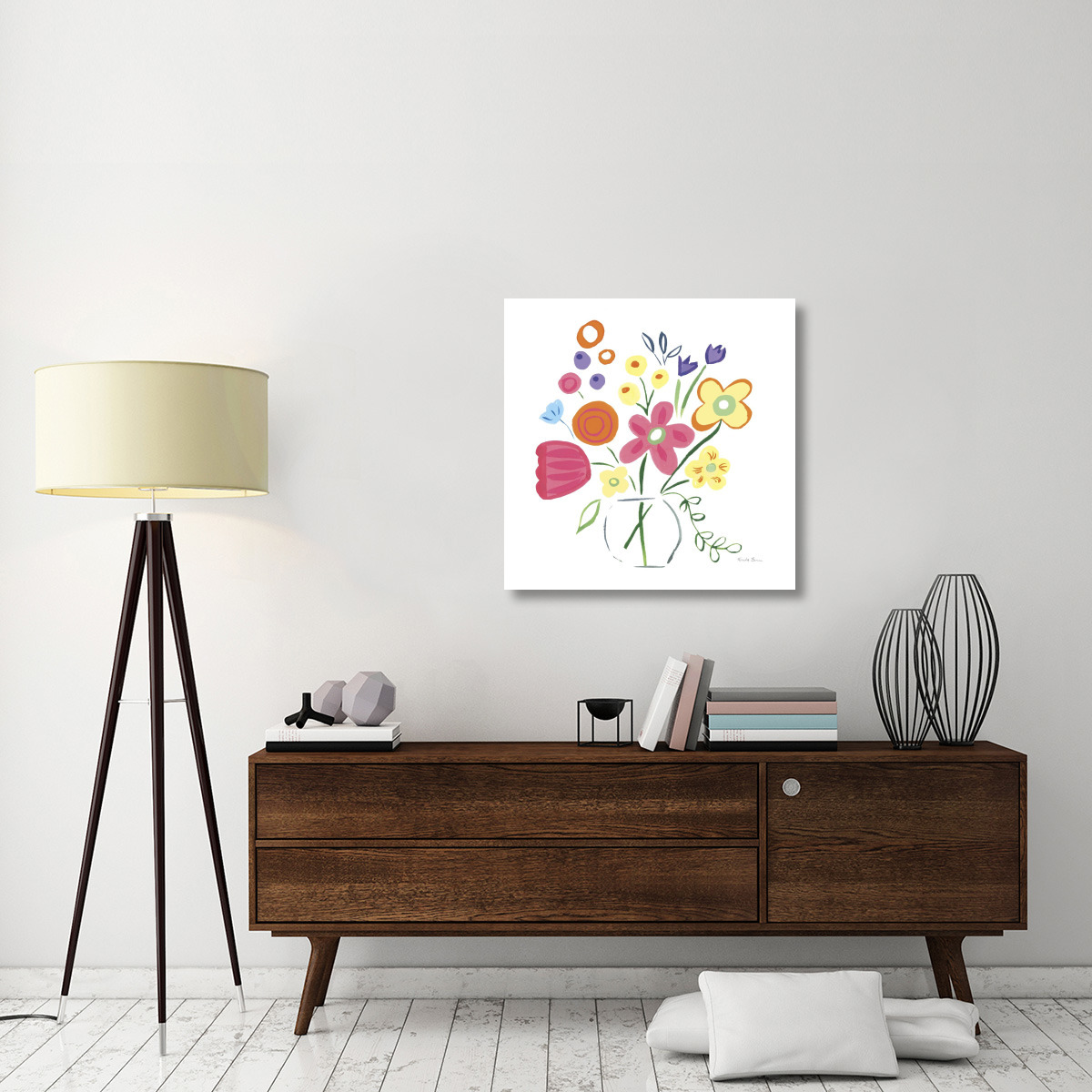 Floral Medley III -Paper Art-32&quotx32"