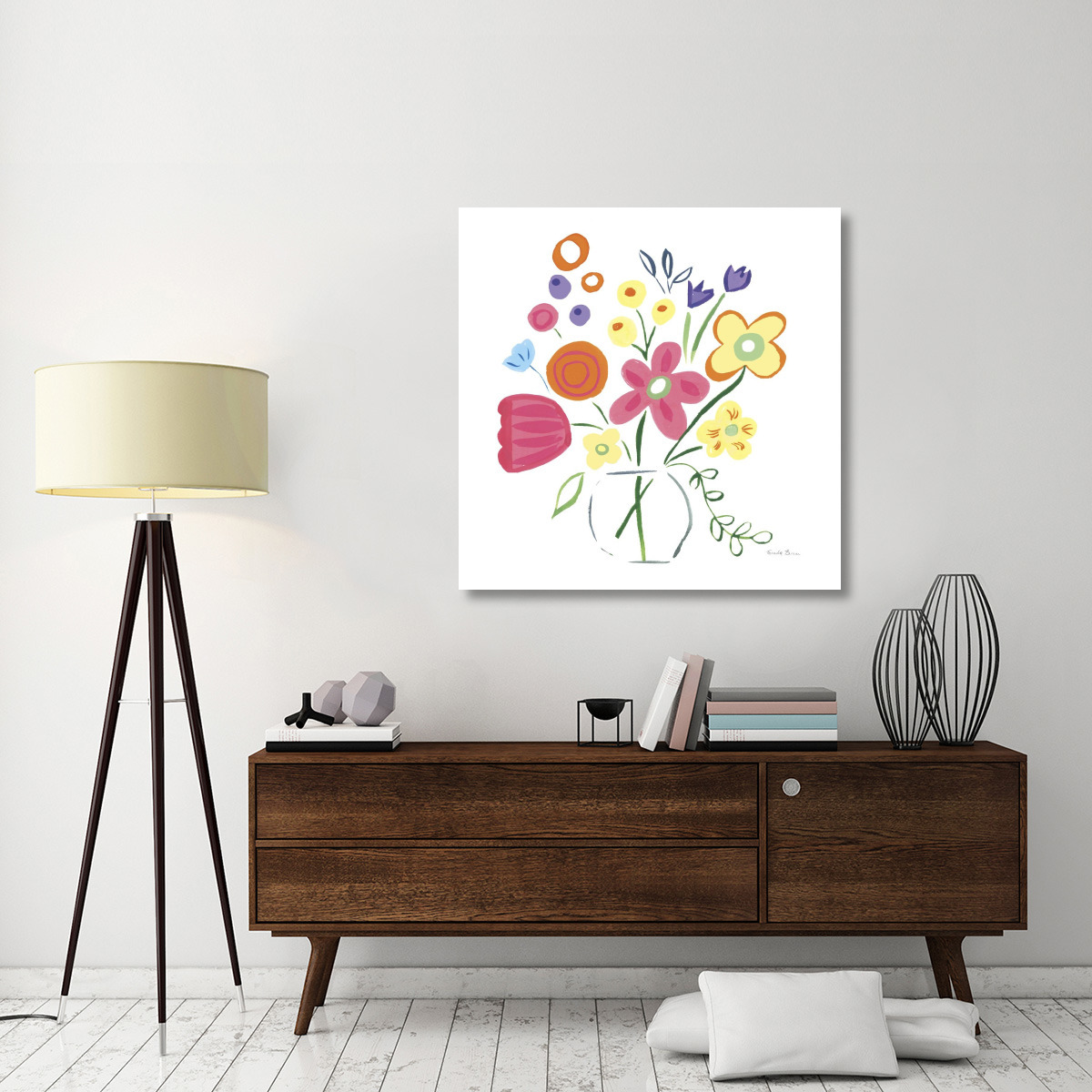 Floral Medley III -Paper Art-42&quotx42"