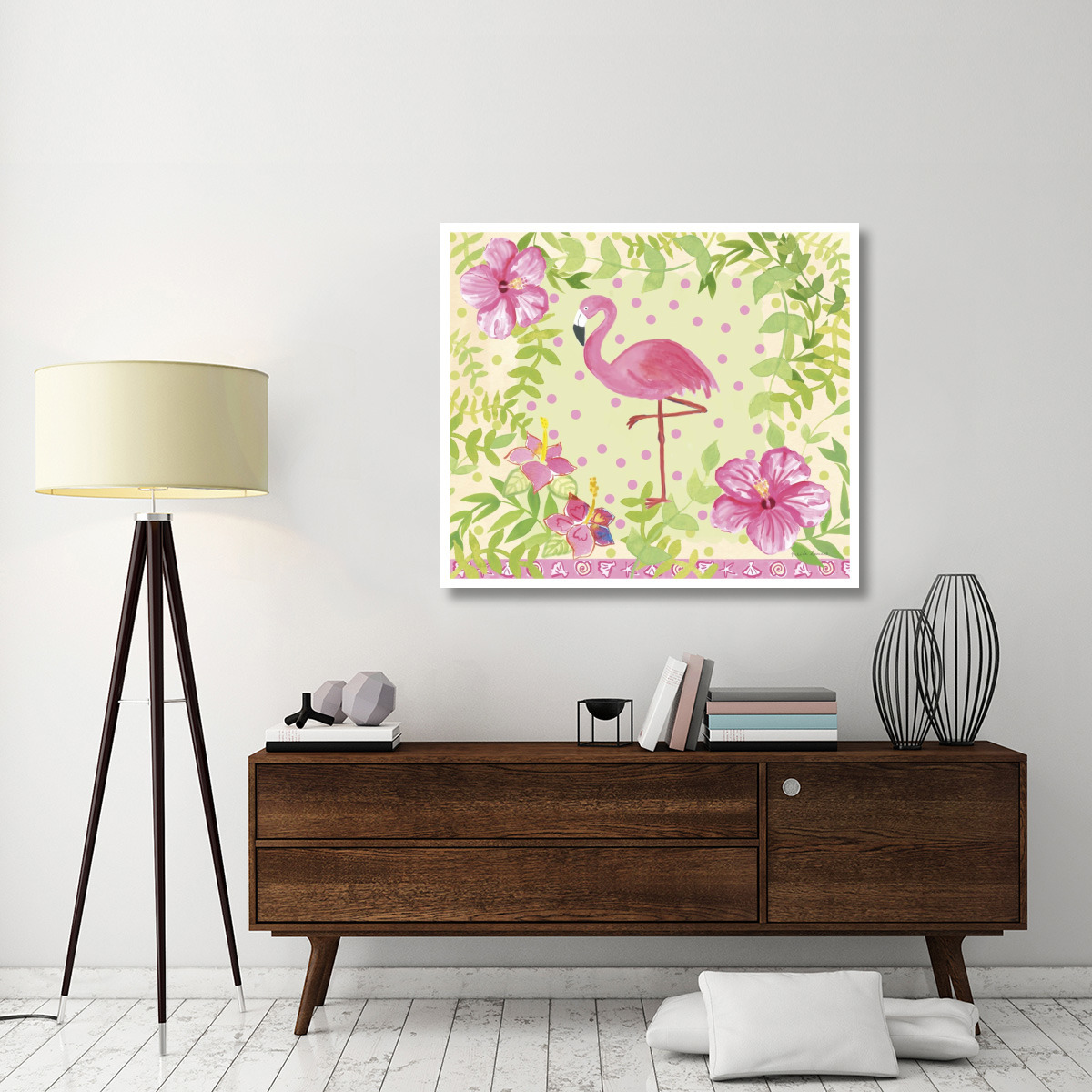 Flamingo Dance I -Paper Art-46&quotx40.28"