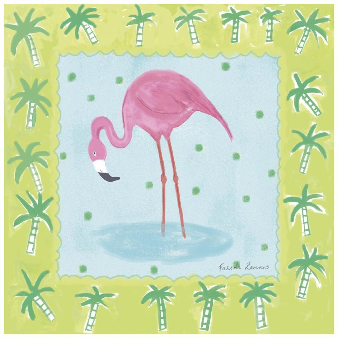 Flamingo Dance III -Paper Art-20&quotx20"