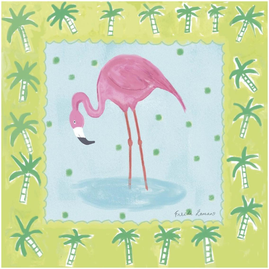 Flamingo Dance III -Paper Art-32&quotx32"