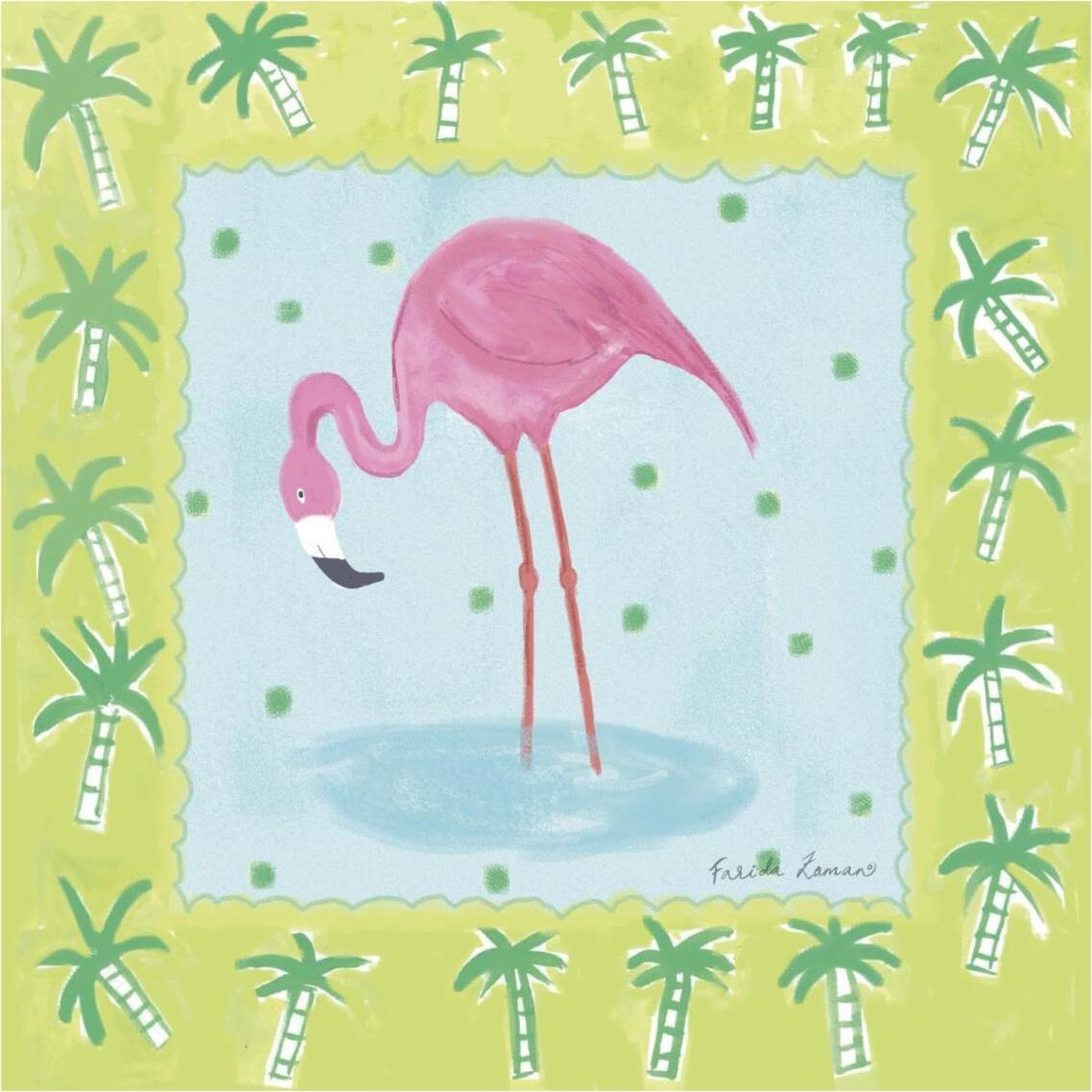 Flamingo Dance III -Paper Art-38&quotx38"
