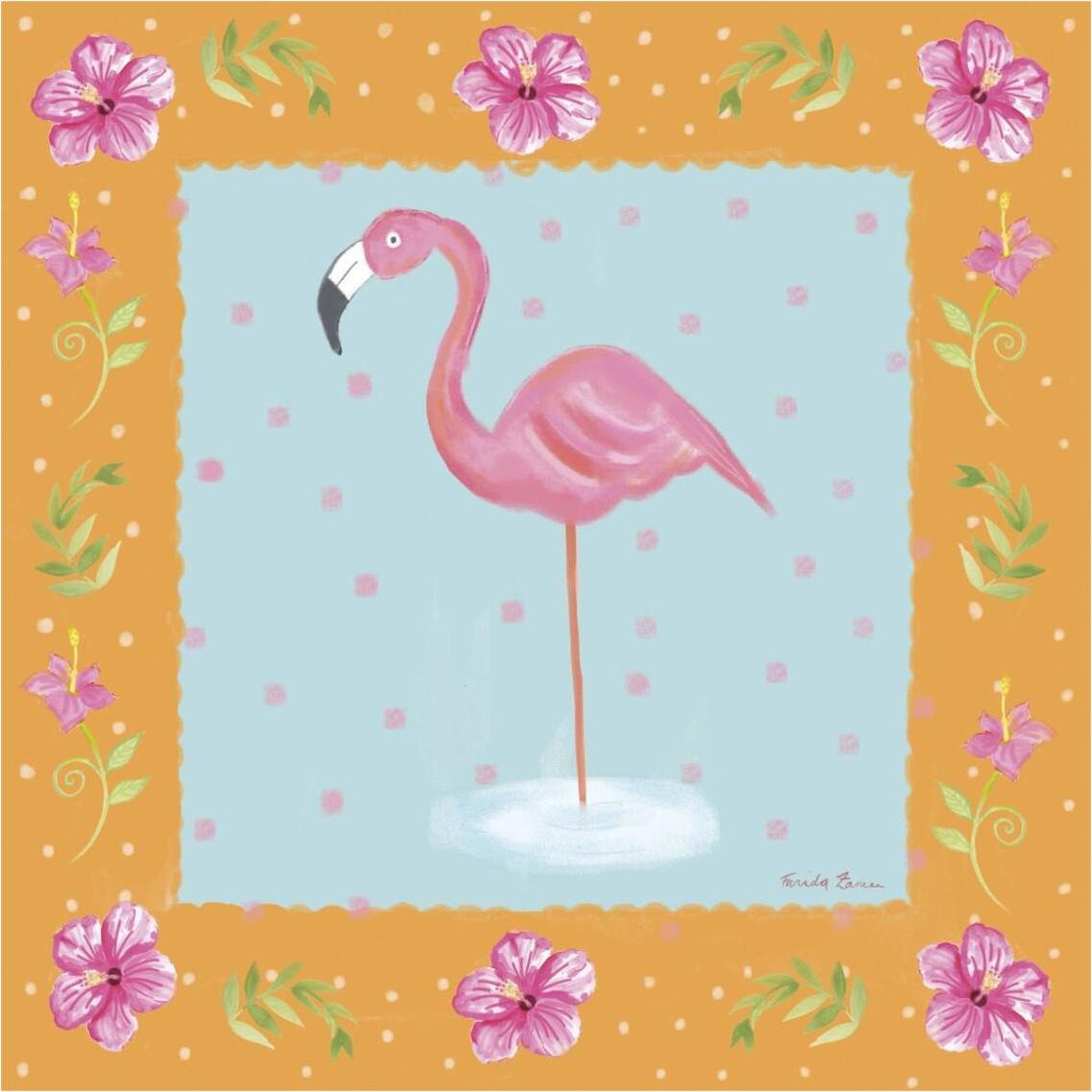 Flamingo Dance IV -Paper Art-38&quotx38"