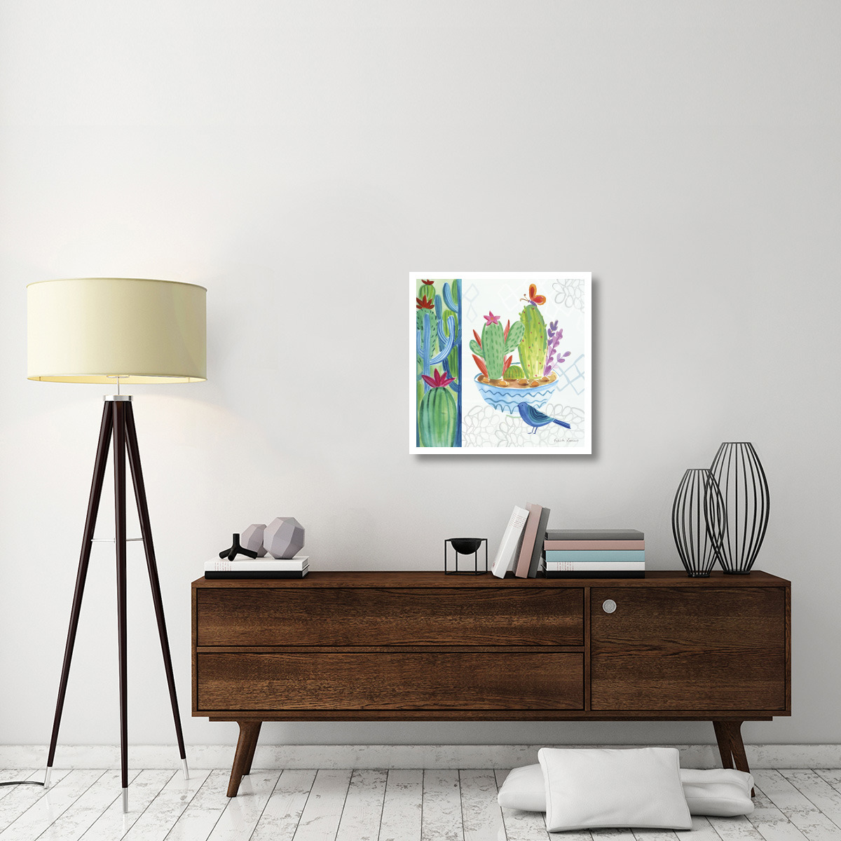 Cacti Garden II -Paper Art-26&quotx26"