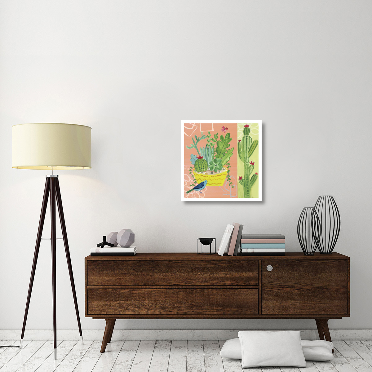 Cacti Garden IV -Paper Art-26&quotx26"