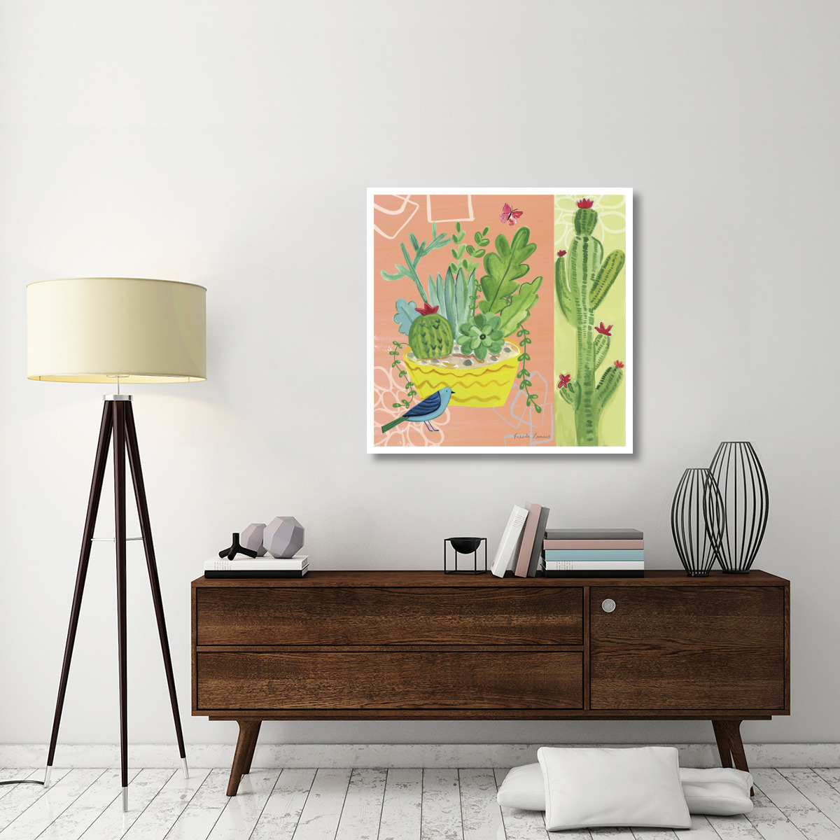 Cacti Garden IV -Paper Art-38&quotx38"