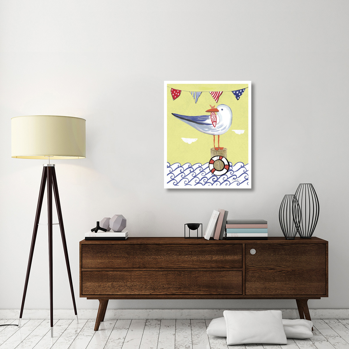 Coastal Bird II -Paper Art-30&quotx37"