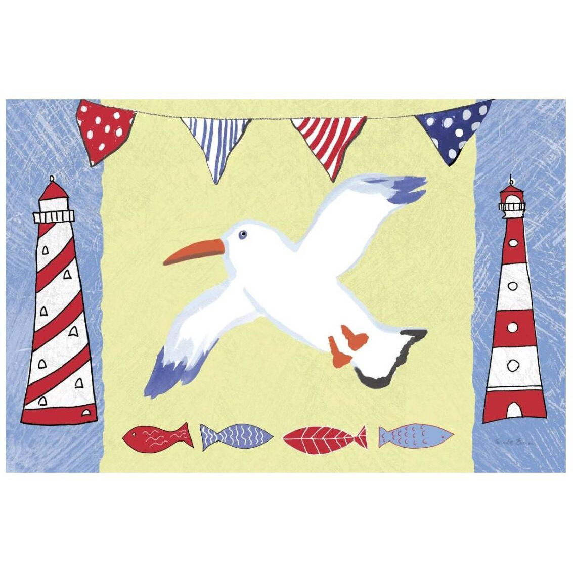 Coastal Bird III -Paper Art-26&quotx18"