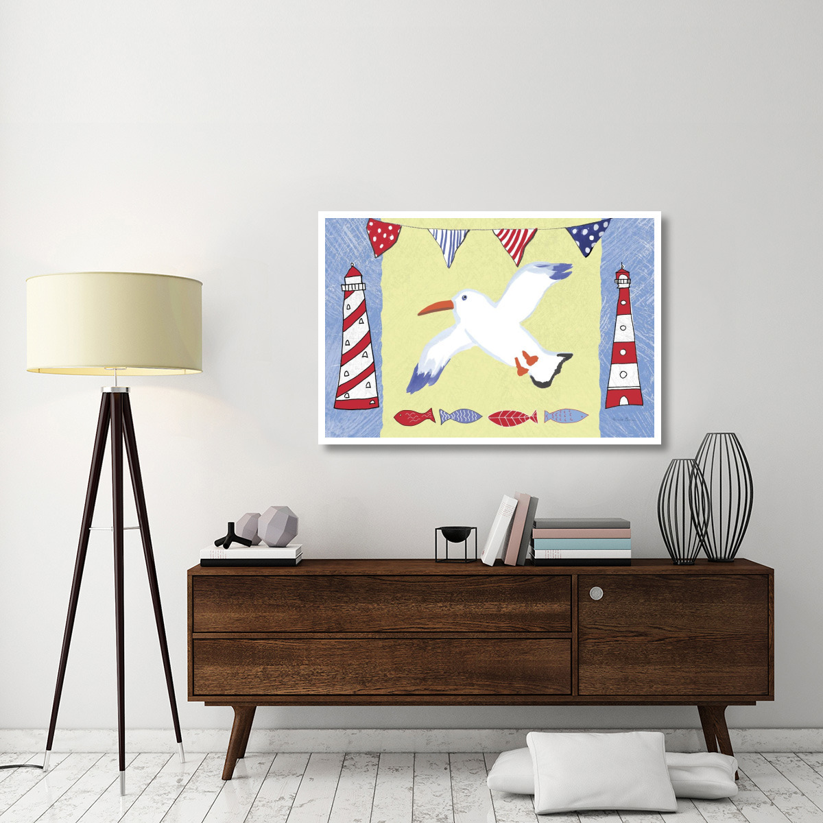 Coastal Bird III -Paper Art-50&quotx34"