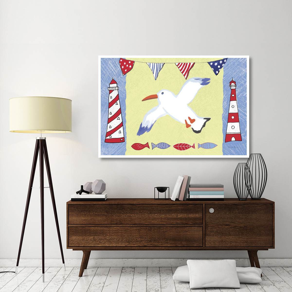 Coastal Bird III -Paper Art-62&quotx42"