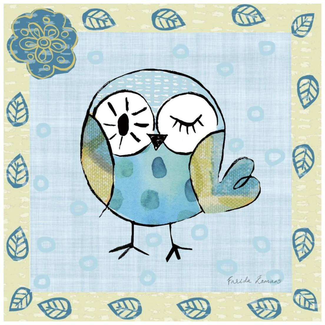 Whimsy Owls I -Paper Art-20&quotx20"