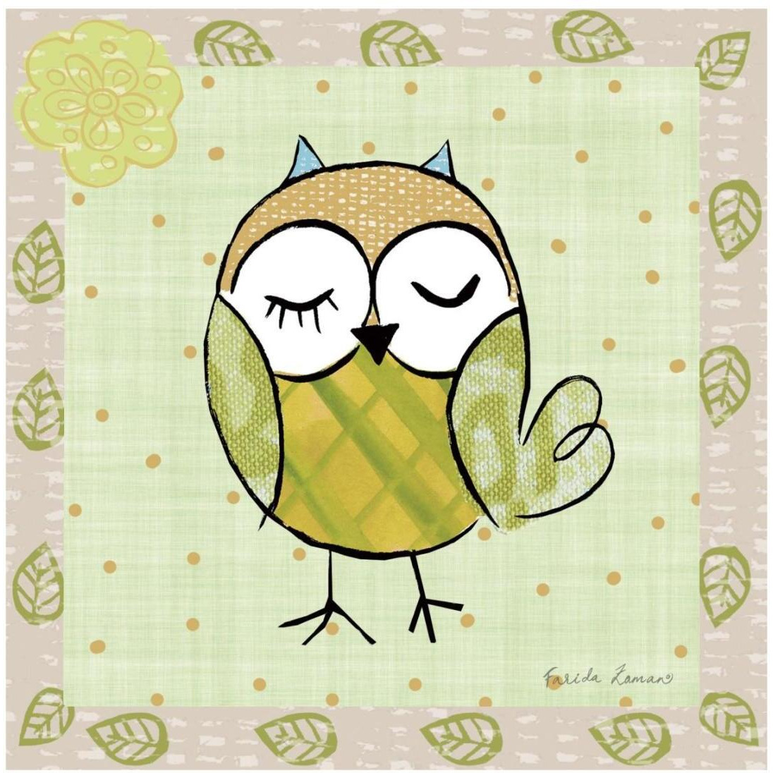 Whimsy Owls II -Paper Art-20&quotx20"
