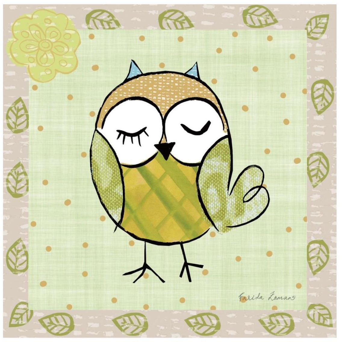 Whimsy Owls II -Paper Art-26&quotx26"