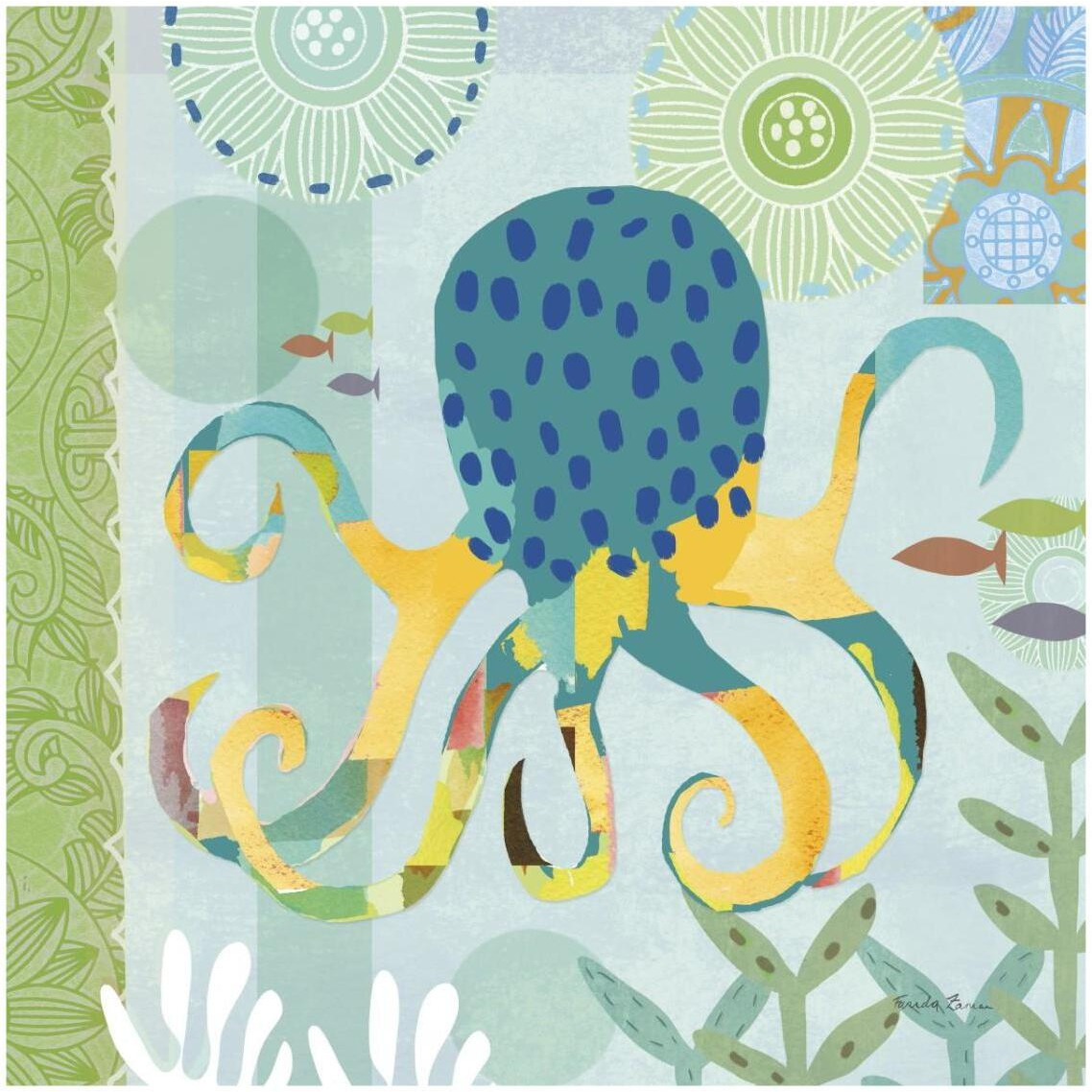 Underwater World II -Paper Art-32&quotx32"