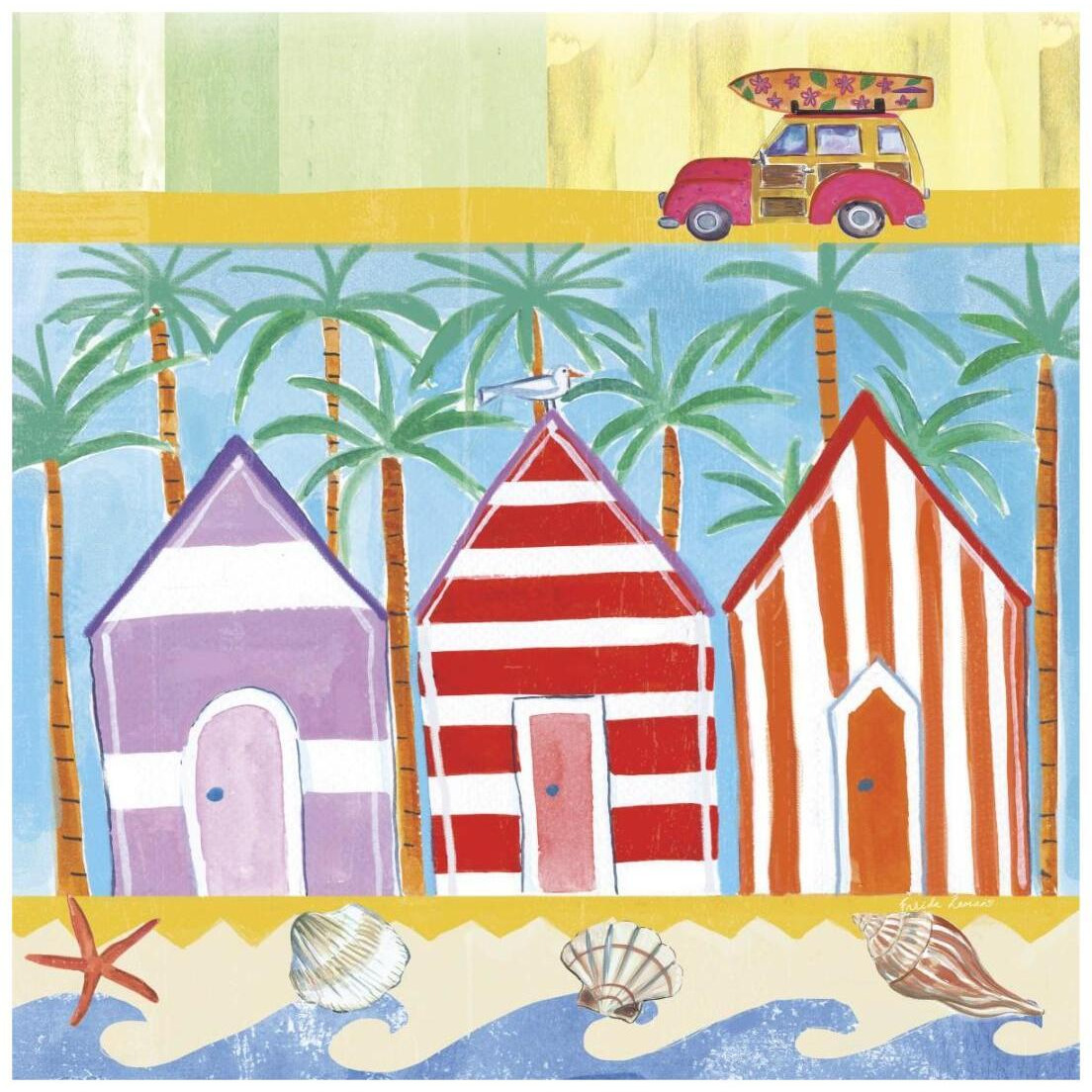 Beach Living I -Paper Art-20&quotx20"