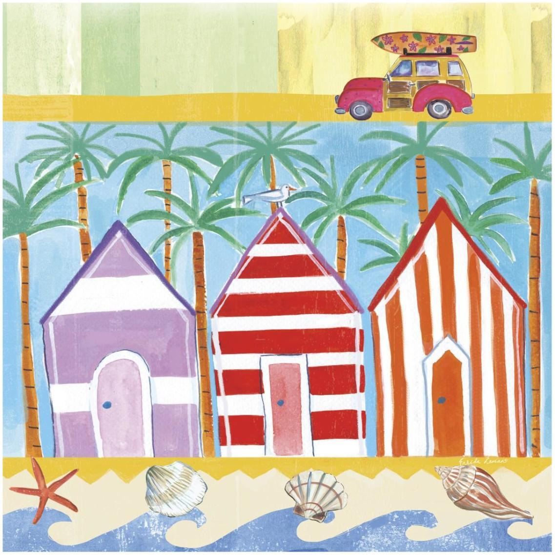 Beach Living I -Paper Art-32&quotx32"