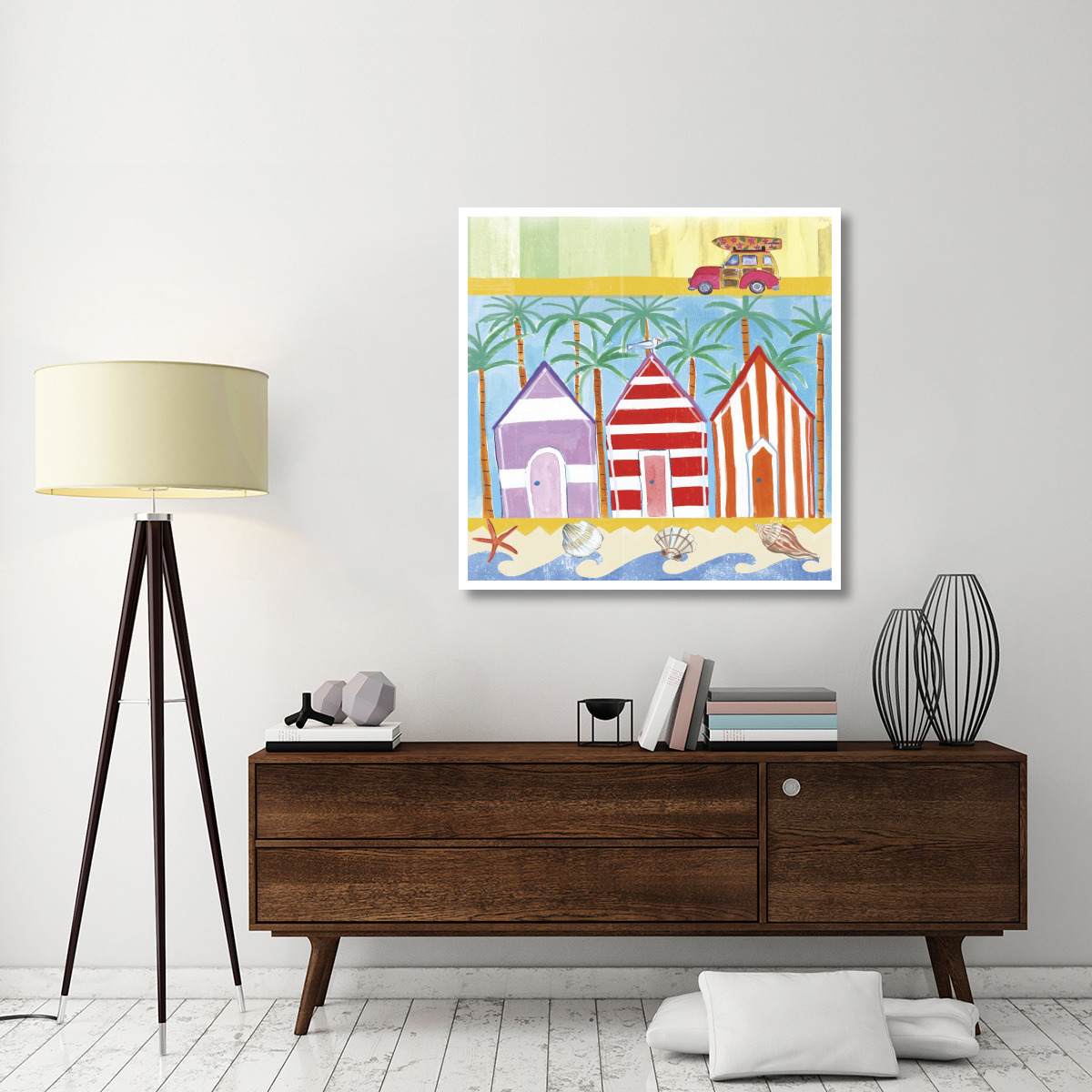 Beach Living I -Paper Art-42&quotx42"