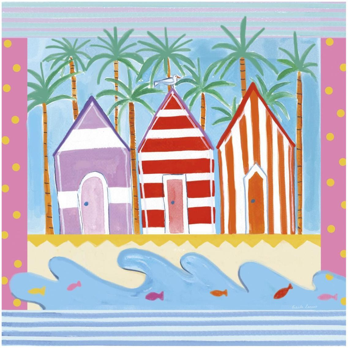 Beach Living II -Paper Art-32&quotx32"