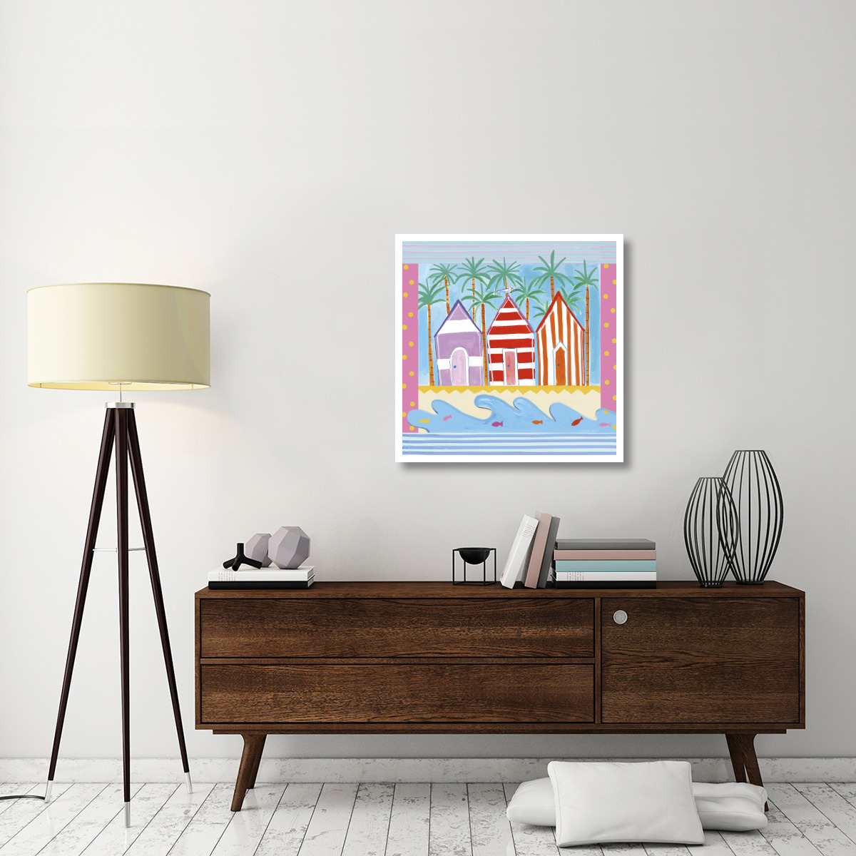 Beach Living II -Paper Art-32&quotx32"