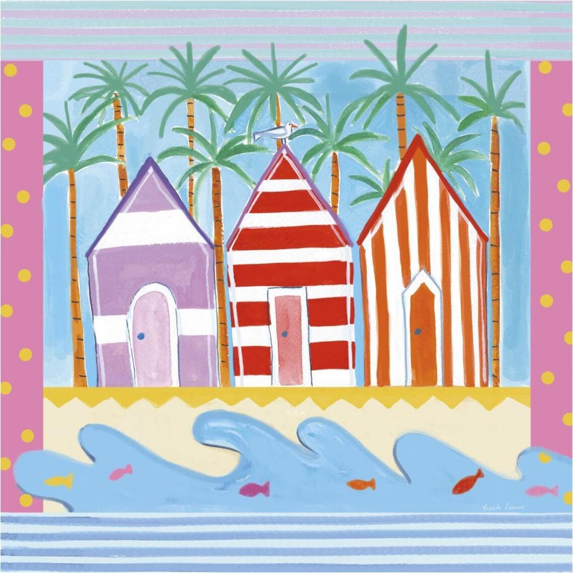 Beach Living II -Paper Art-38&quotx38"