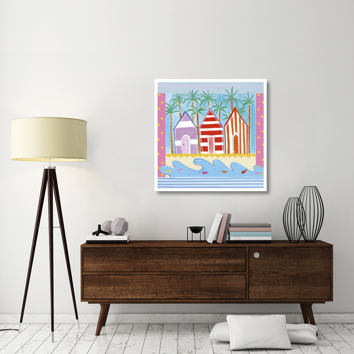 Beach Living II -Paper Art-38&quotx38"