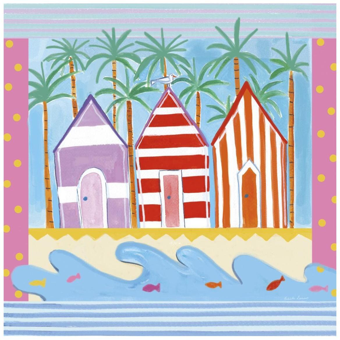 Beach Living II -Paper Art-42&quotx42"