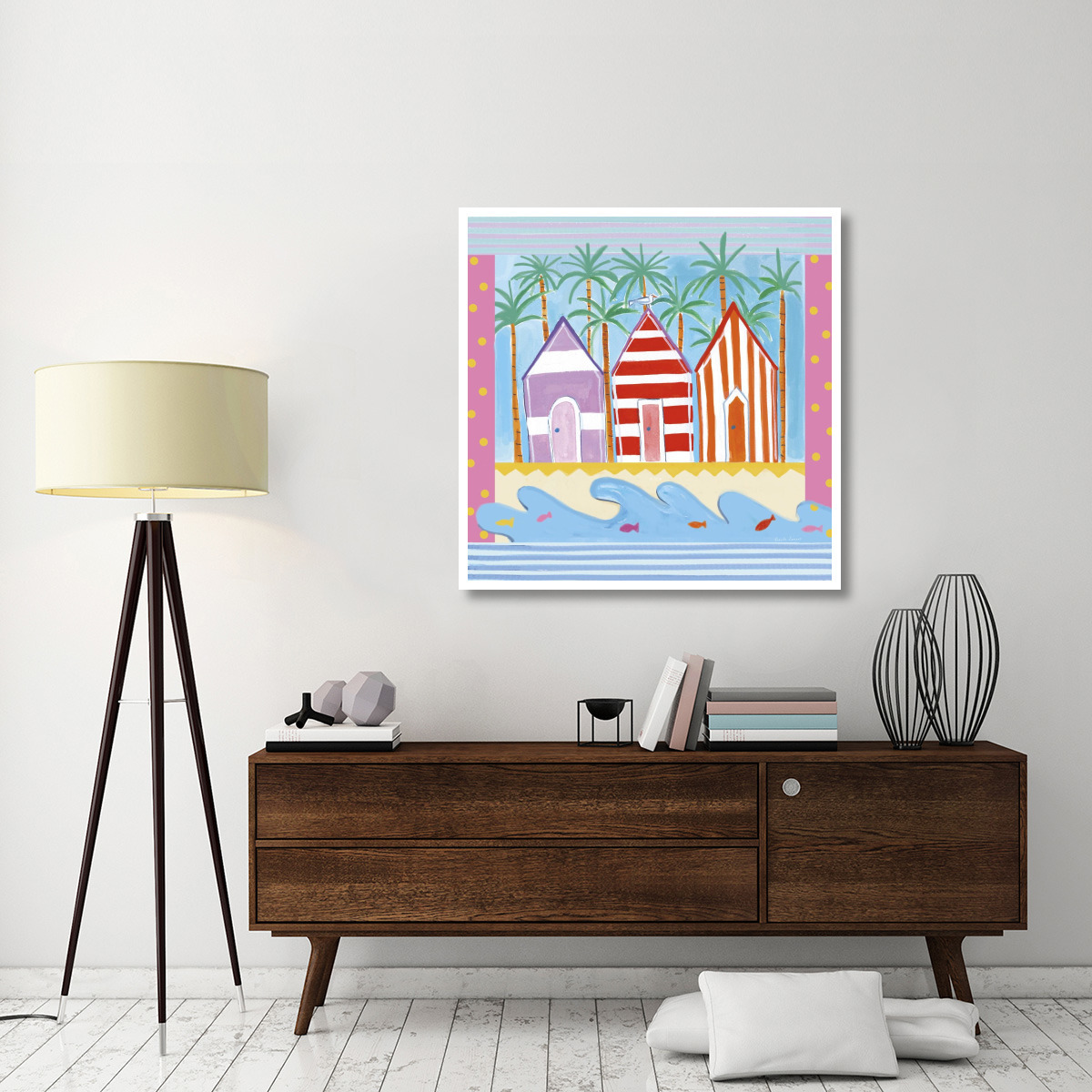 Beach Living II -Paper Art-42&quotx42"
