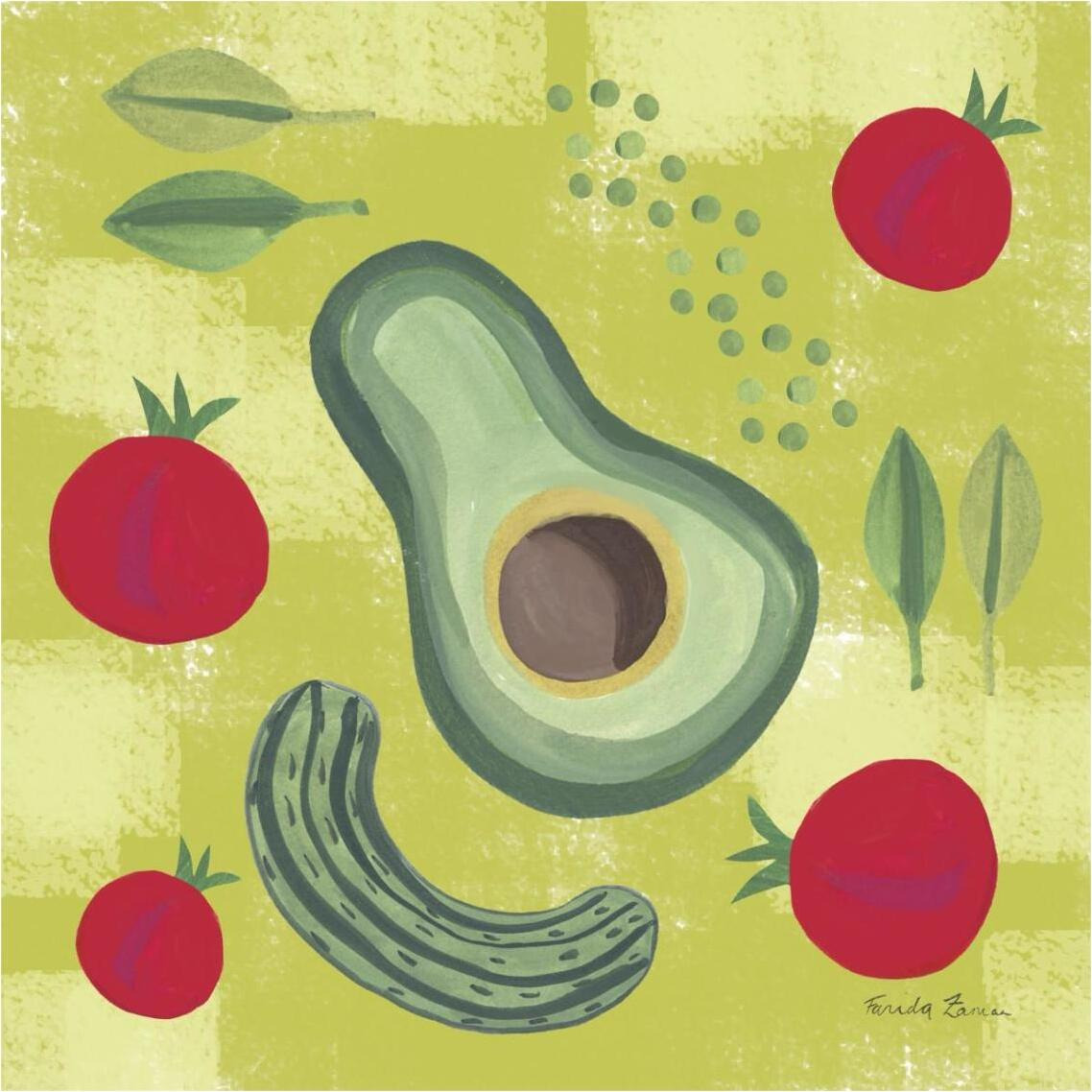 Veggie Time II -Paper Art-38&quotx38"
