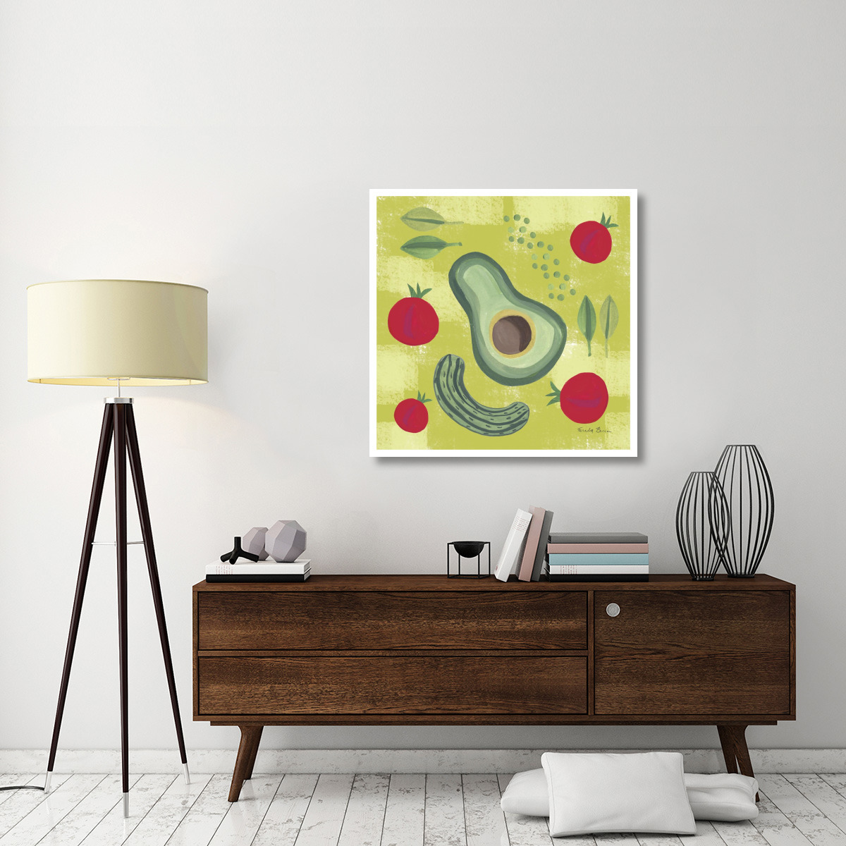 Veggie Time II -Paper Art-38&quotx38"