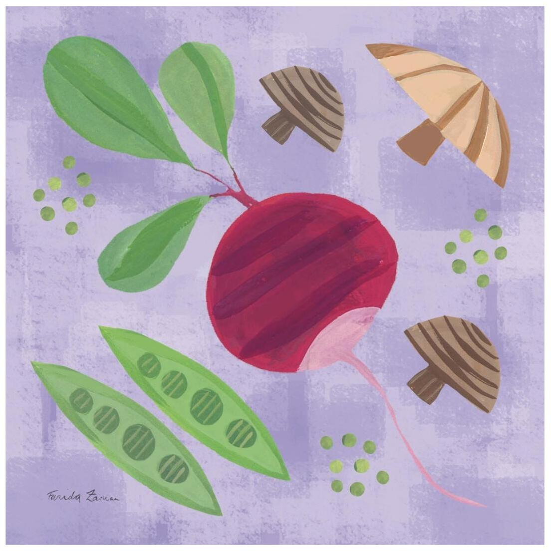Veggie Time III -Paper Art-20&quotx20"