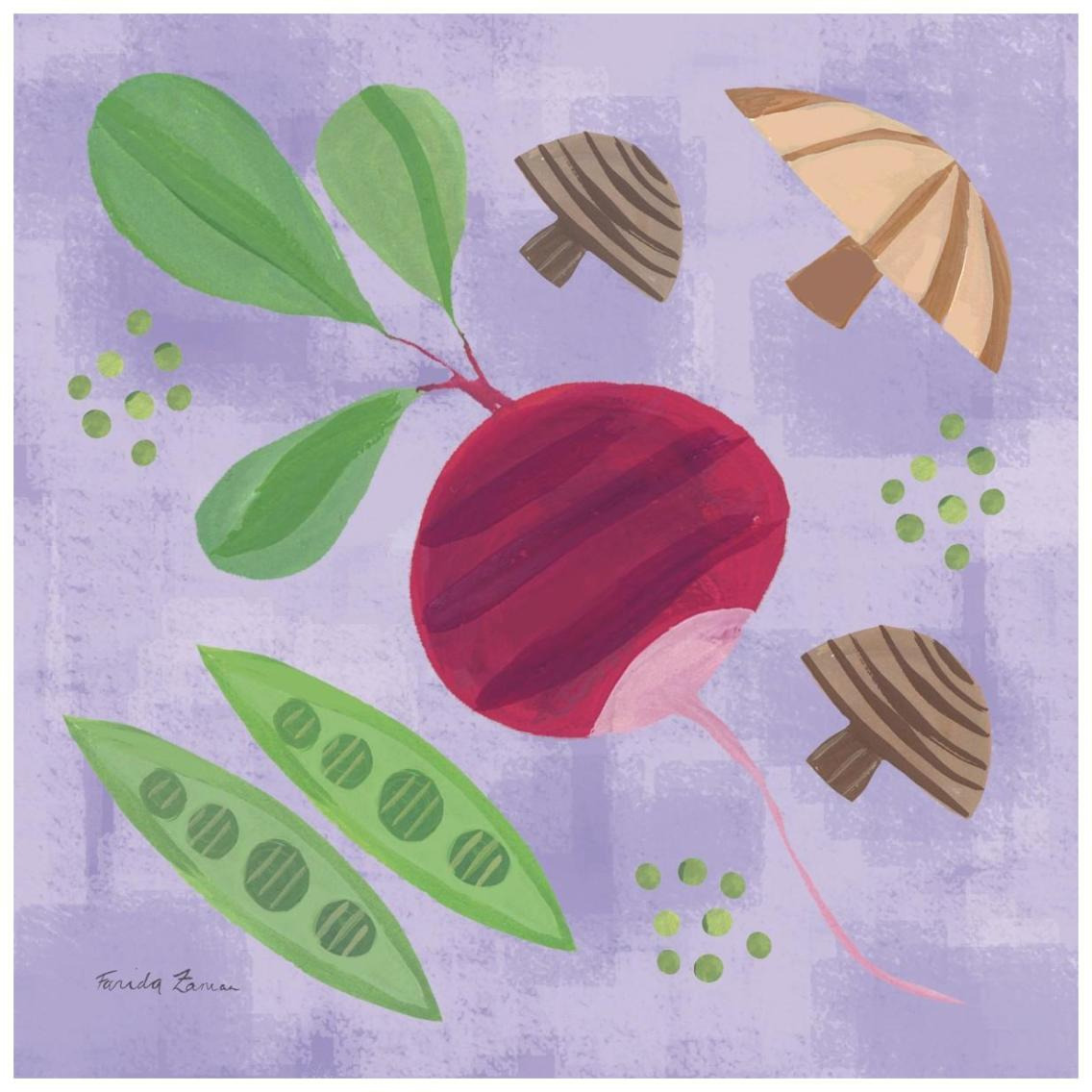 Veggie Time III -Paper Art-26&quotx26"