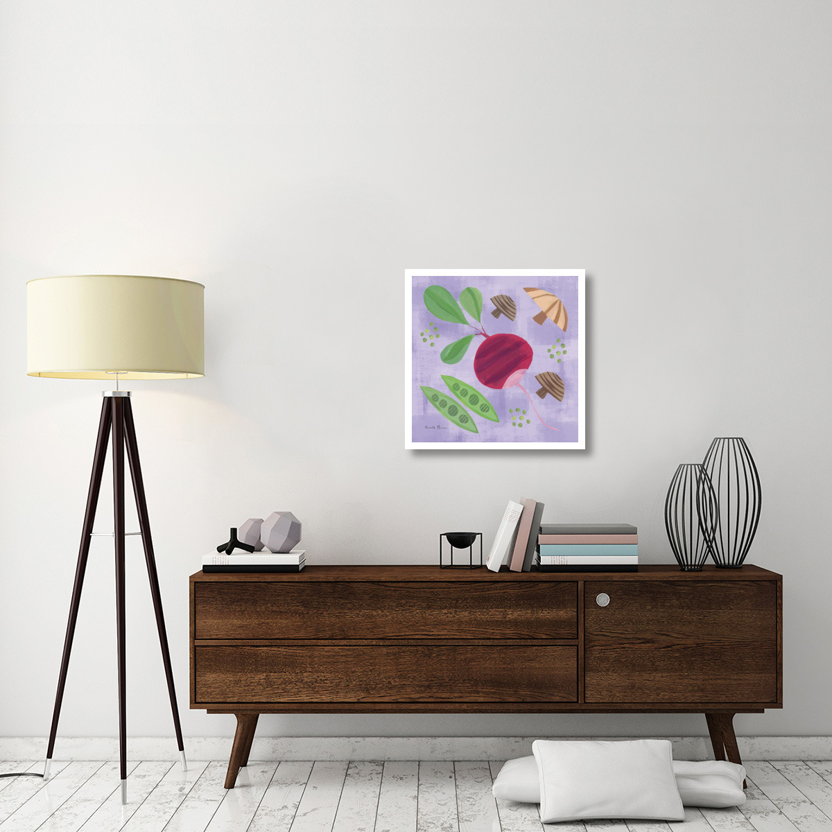 Veggie Time III -Paper Art-26&quotx26"