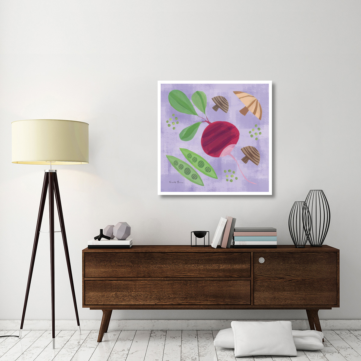 Veggie Time III -Paper Art-38&quotx38"