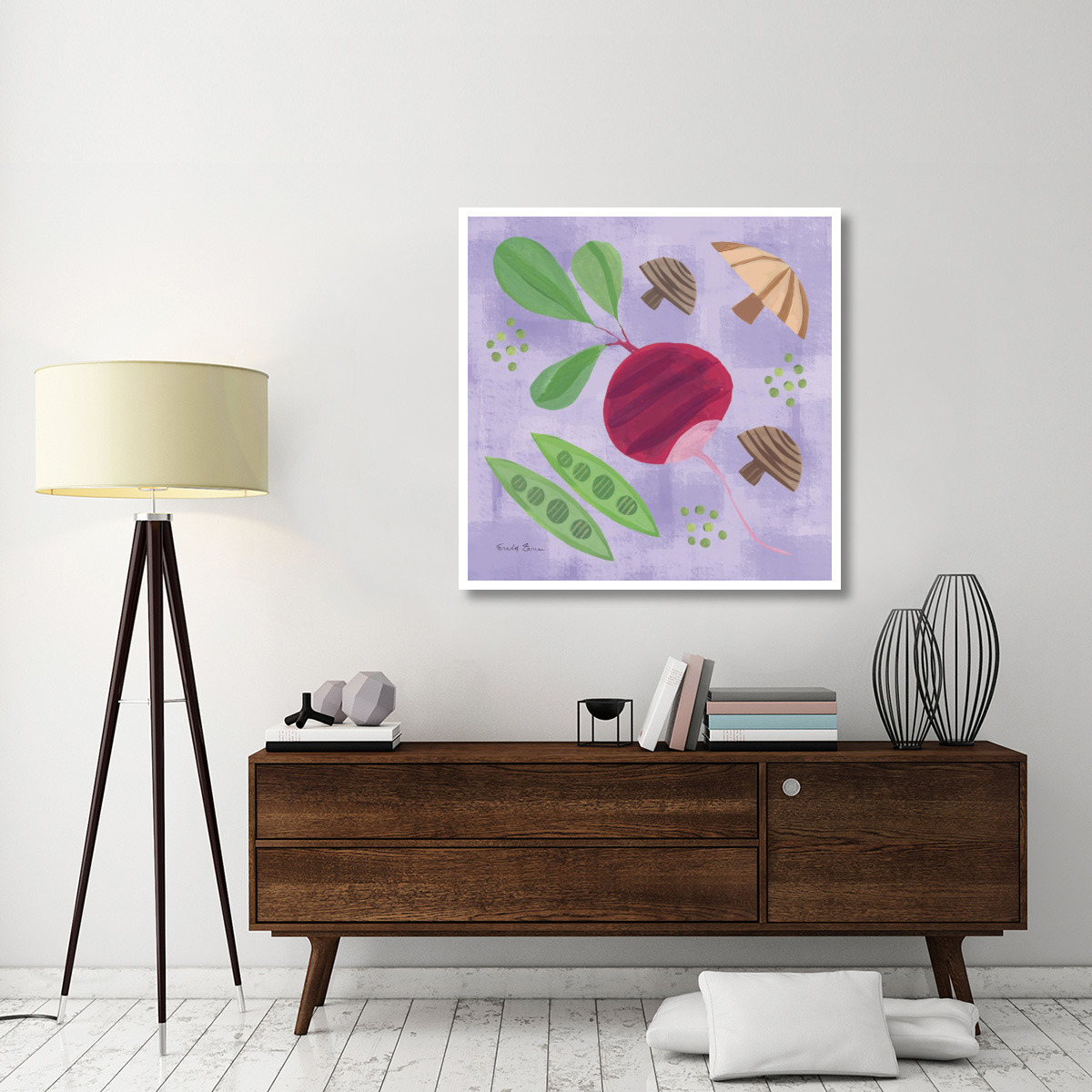 Veggie Time III -Paper Art-42&quotx42"
