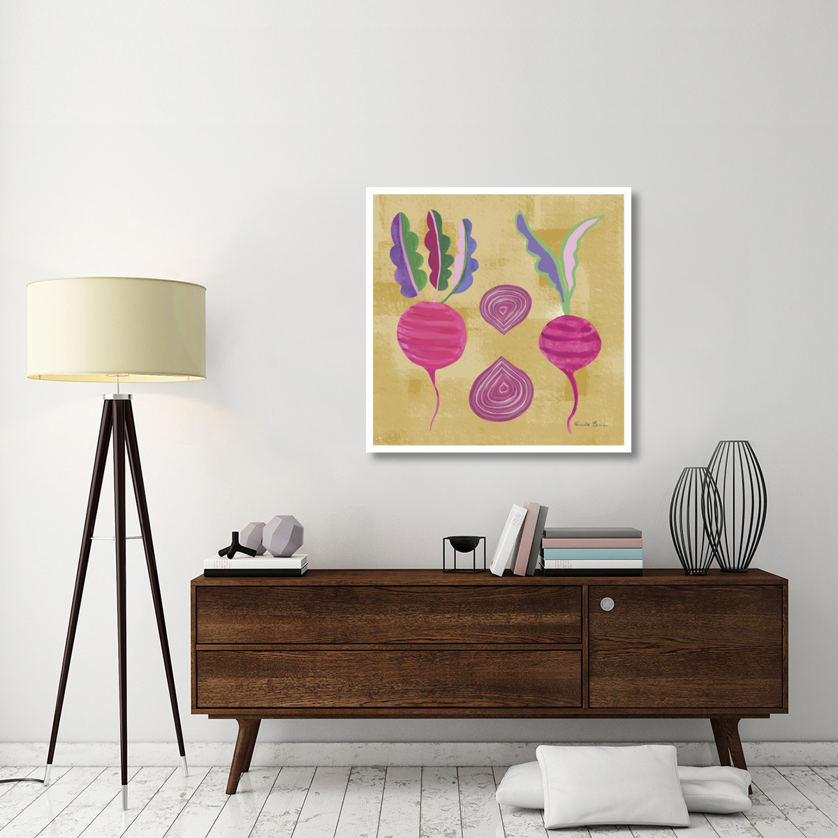 Veggie Time IV -Paper Art-38&quotx38"