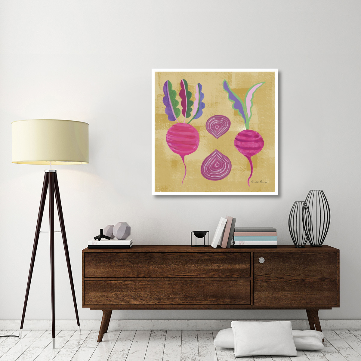 Veggie Time IV -Paper Art-42&quotx42"