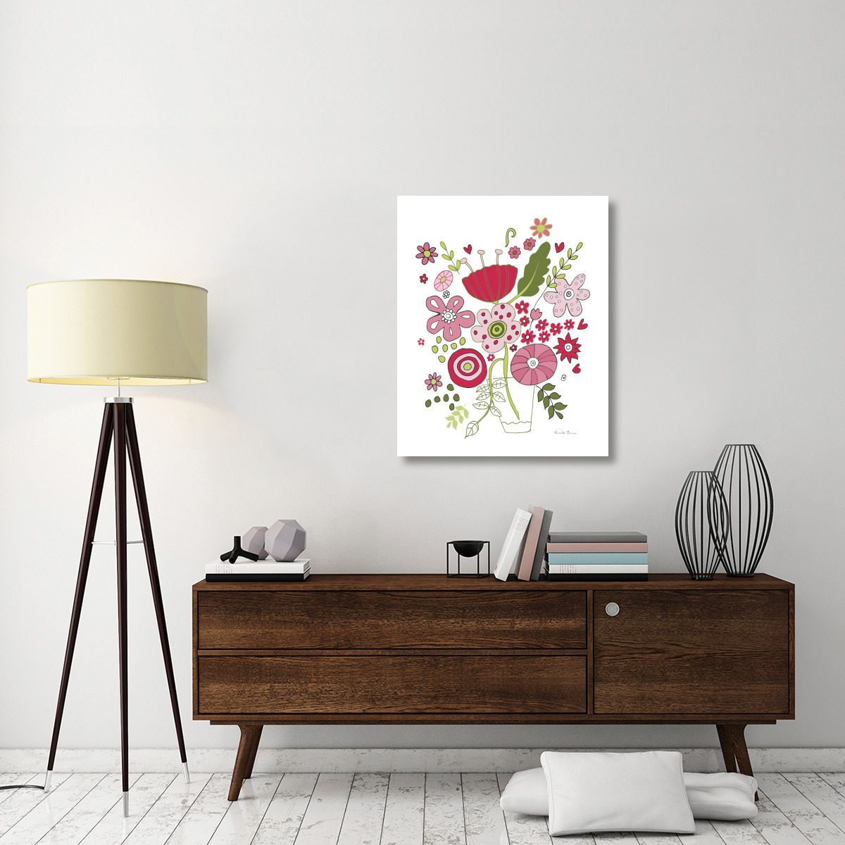 Valentines Flowers IV -Paper Art-30&quotx37"