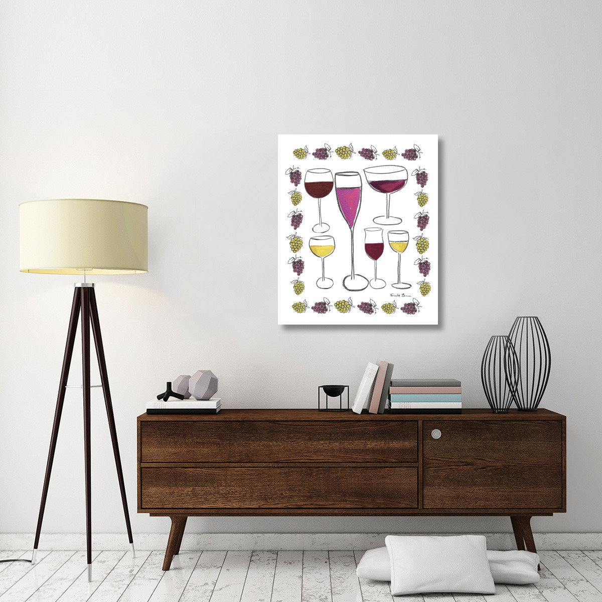 Wine Time II -Paper Art-31.88&quotx38"