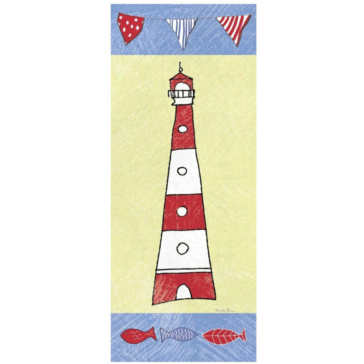 Coastal Lighthouse I -Paper Art-18&quotx42"