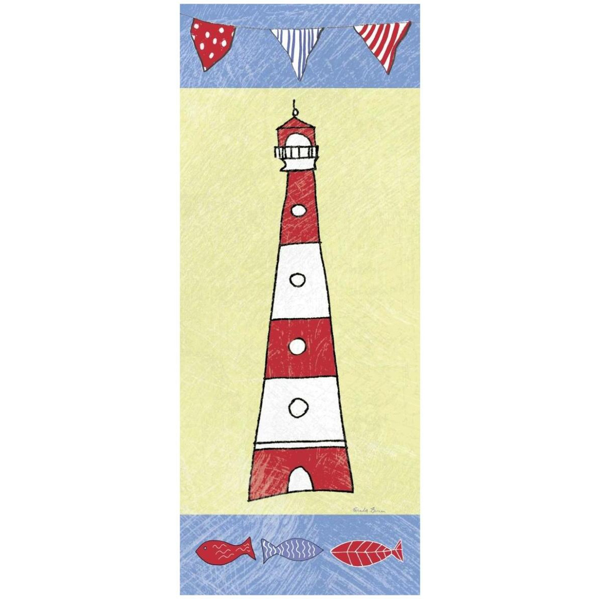 Coastal Lighthouse I -Paper Art-32&quotx77"
