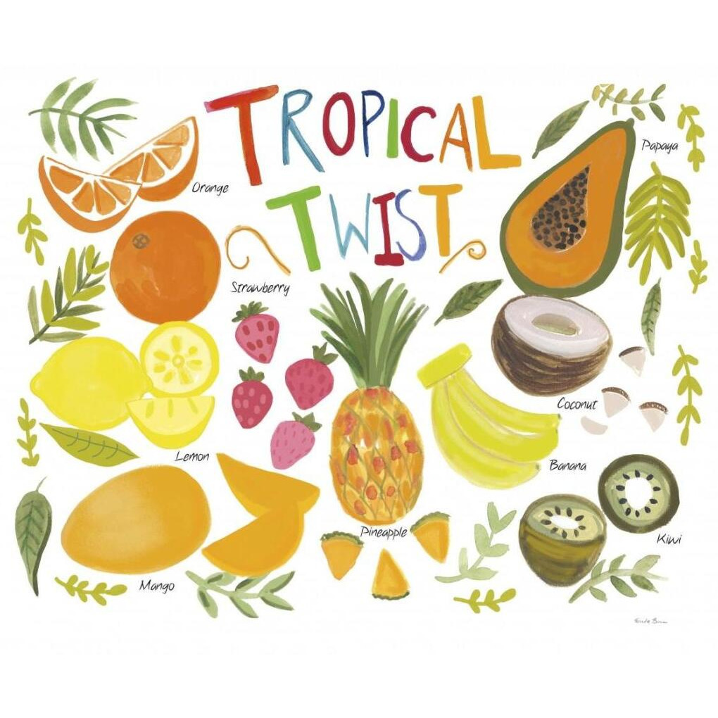 Fruity Smoothie II on White -Paper Art-22&quotx18"